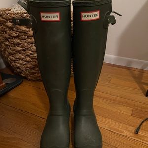Tall Green Hunter Boots Size 6